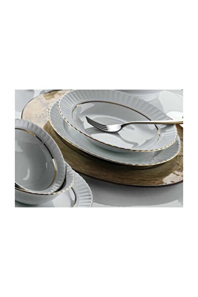 Kütahya Porselen Servis Tabağı 25 cm 12 Adet