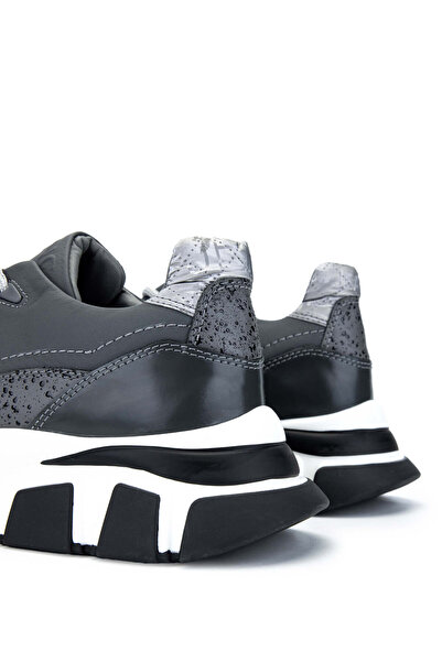 Tamer Tanca Men's Genuine Leather Gray Sneakers & Sports Shoes