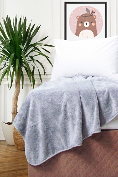 Mislina Home بطانية تايني ويل سوفت للأطفال - رمادي فاتح 100x100 سم