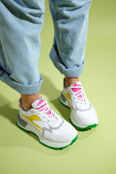 LuviShoes BLAJ, alb, galben, multi pantofi sport pentru femei