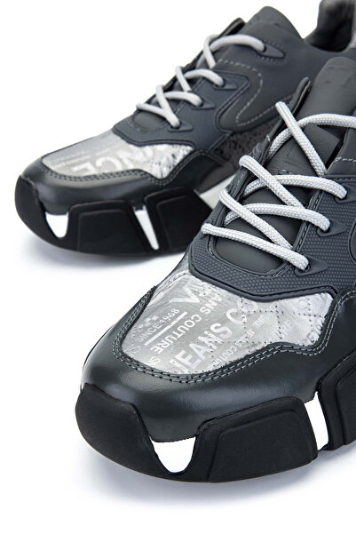 Tamer Tanca Men's Genuine Leather Gray Sneakers & Sports Shoes