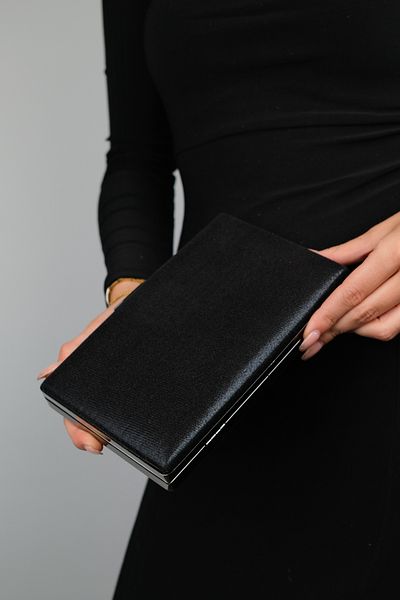 LuviShoes Geantă de seară pentru femei TORONTO Black Plaster