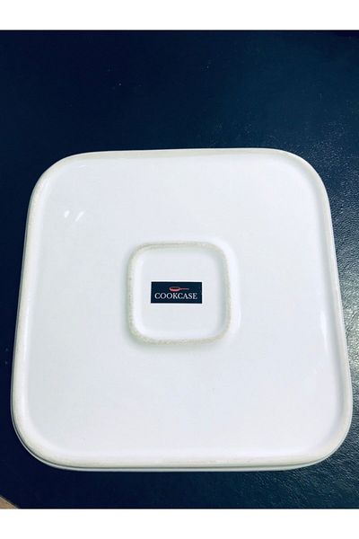 COOKCASE صحن عرض وخدمة مربع من السيراميك بطول 14 سم (6 قطع)