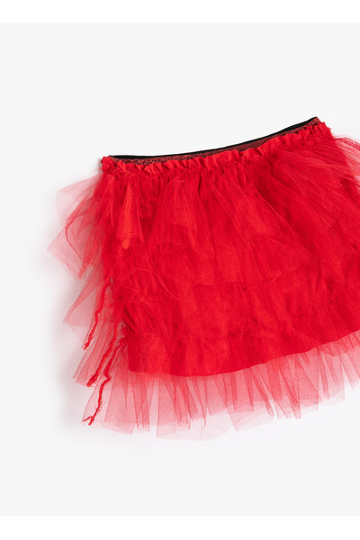 Koton Normal Bel Relaxed Kırmızı Mini Kadın Etek 4SKG70007AK