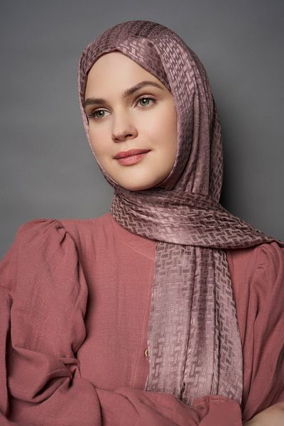 Modakaşmir سلسلة جاكار حريرية - شال بنمط الدرع