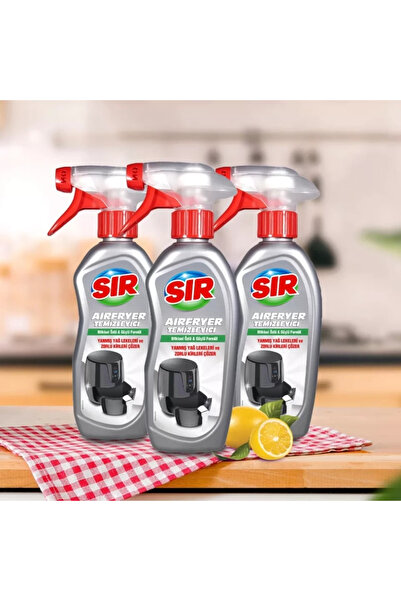 Sır Airfryer Temizleyici Bitkisel Özlü Güçlü Formül 250 ml 3'lü Set