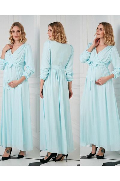 LİYACA Rochie de hamster gravidă pentru gravidă - Rochie de seară pentru fotografiere