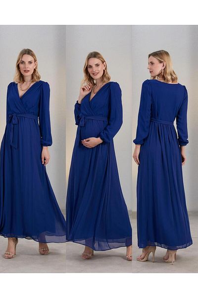 LİYACA Maternity Chiffon Dress