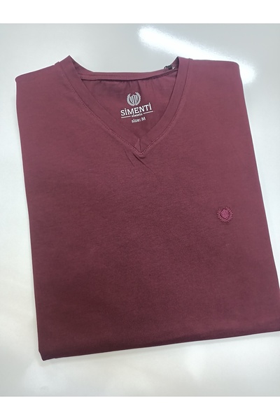 SİMENTİ Tricou cu decolteu în V din jerseu