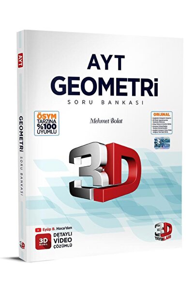 3D Yayınları 2024 AYT 3D Geometri SB