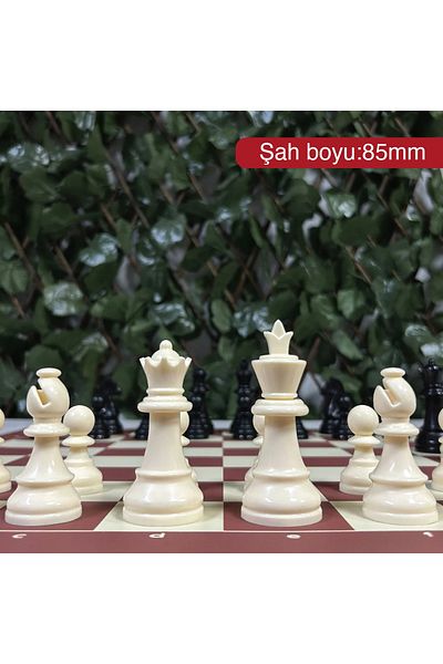 Yeni Satranç 85mm Professional Chess Piece - 400gr Double Queen