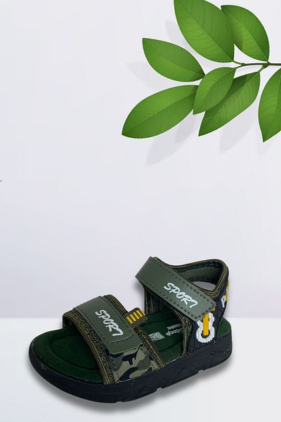 kabkabi Sandale cu velcro cu talpă ortopedică pentru băieți