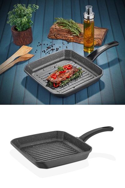 COOKCASE Square Grill Pan Cast Aluminum - 26x26