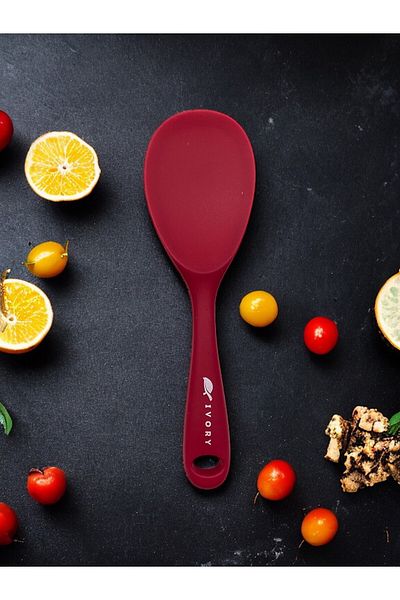 Multiamo Hard Tip Heat Resistant Fireproof Non-Stick Silicone 22 Cm Spoon