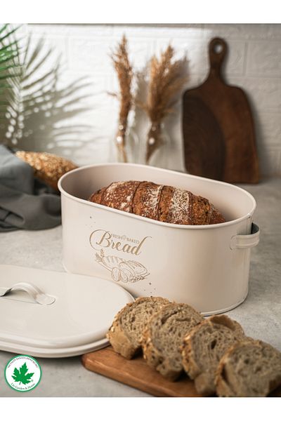 linmetal Metal Lid Bread Bowl (Bread Printed)