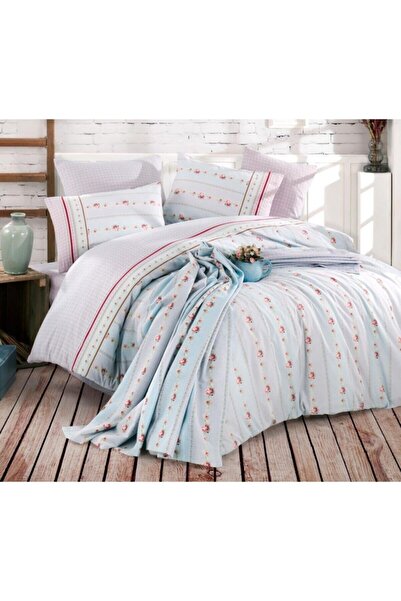 Cotton Life Σετ διπλού κρεβατιού Amie Blue