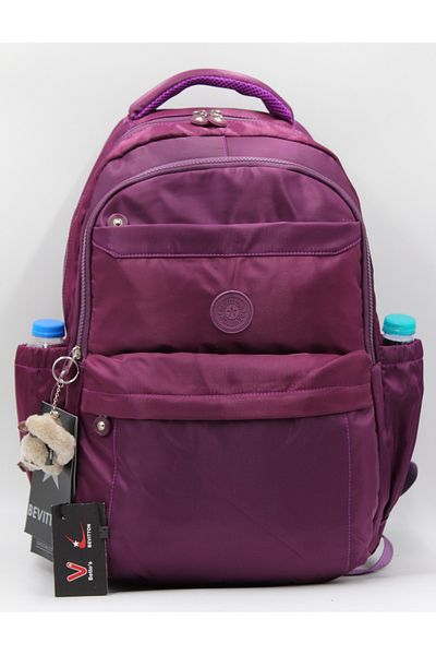 Bevitton Custom Water Repellent Fabric Plum Unisex School Backpack A3172