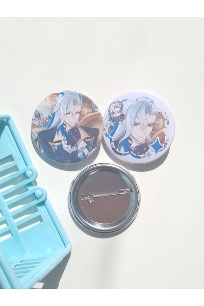Yenaplanner Genshin Impact Neuvillette Bag Ornament/Badge Set