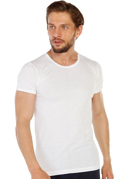 TOLIN Pack of 6 100% Cotton White O Neck Men's Single Jersey Undershirt 314