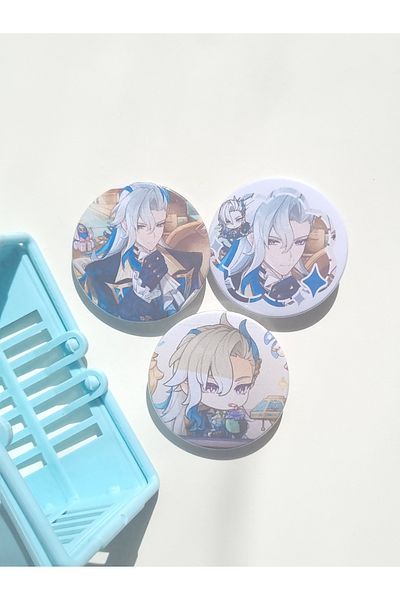 Yenaplanner Genshin Impact Neuvillette Bag Ornament/Badge Set