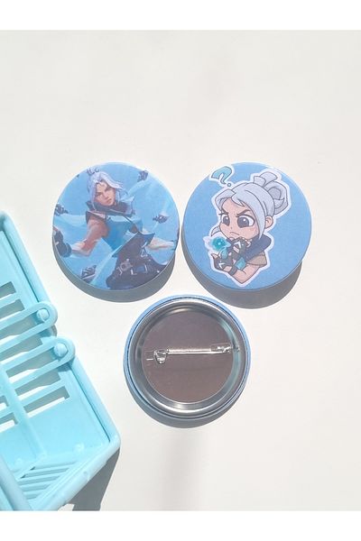 Yenaplanner Valorant Jett Bag Ornament/Badge Set