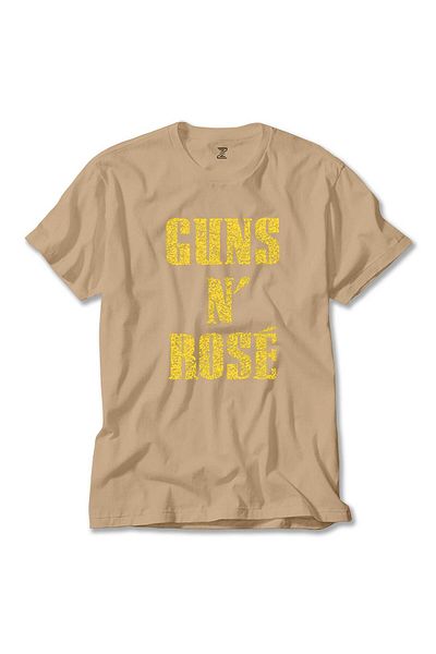 Z zepplin Μπλουζάκι Guns N Rose Text Yellow Cream