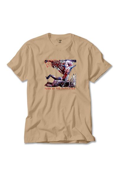 Z zepplin T-Shirt Cannibal Corpse Tomb Of The Mutilated Cream