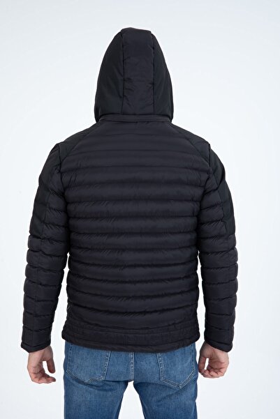 G-FOX Men's Short Removable Hooded Padded Water Repellent Classic Puffer Jacket 9710