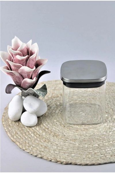 COOKCASE Arow Borosilicate Glass Jar Metal Lid - 350ml - 6 Pieces