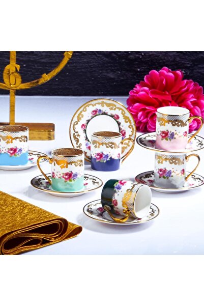 Kosova 4467 İST-167 90 CC 6 LI FİNCAN TAKIMI (MIX)(PEARL)