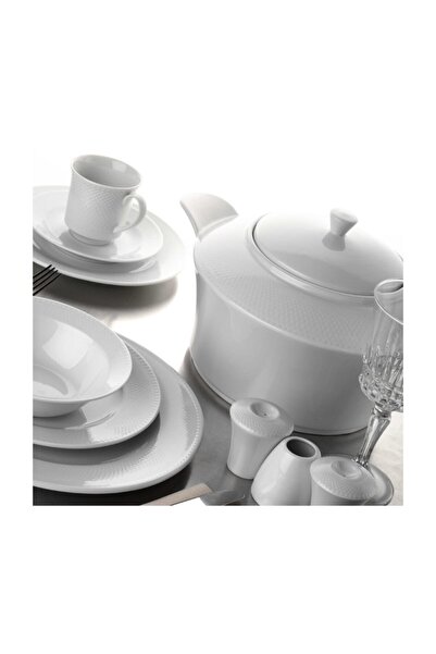 Kütahya Porselen Zümrüt Dekorsuz 12 Kişilik 53 Parça Yemek Takımı