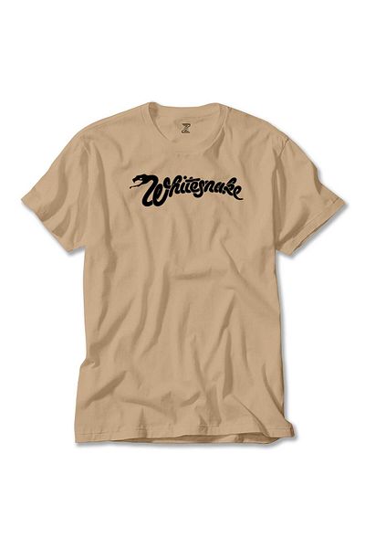 Z zepplin Whitesnake Logo Text Cream T-Shirt
