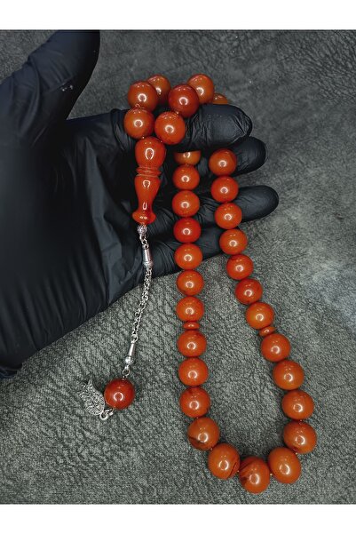 Mos Tespih Mărgele de rugăciune de chihlimbar vechi stoarse - Dimensiune mare