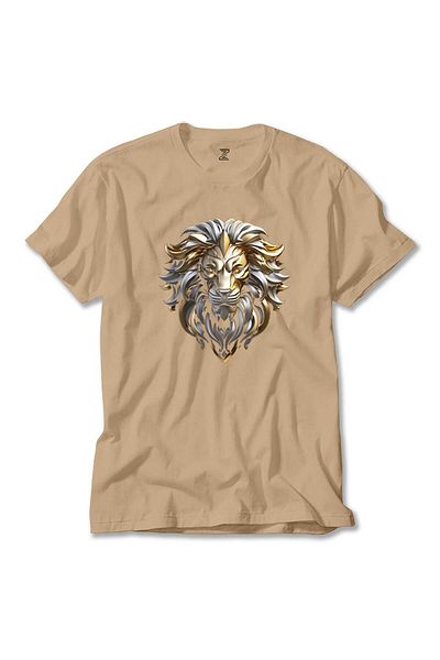 Z zepplin Ασημί και χρυσό Lion Cream T-Shirt