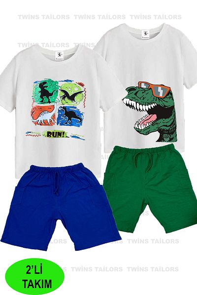 twins tailors Dinosaur Printed Two Pieces Children's Suit with Shorts