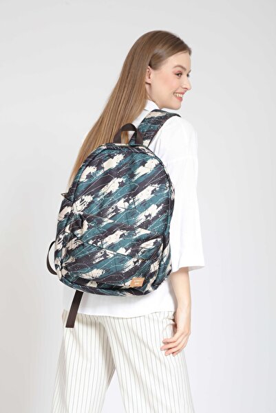 Street Bag Синя унісекс сумка з геометричним візерунком - водонепроникна, з етнічним богемним візерунком, для щоденного використання в школі та подорожах