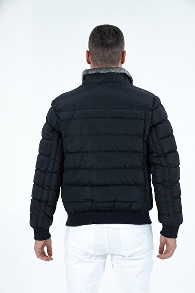 G-FOX Men's Short Hoodless Padded Wind Resistant Classic Puffer Jacket 9098