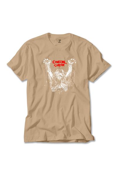 Z zepplin Cannibal Corpse Logo 1classic97 Band Rock Cream T-shirt