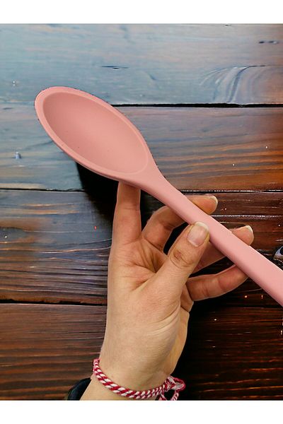 Multiamo Hard Tip Heat Resistant Fireproof Non-Stick Silicone 28 Cm Spoon