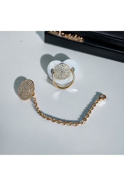 Major Selection لهاية بيضاء بتصميم خاص - حجر الزركون