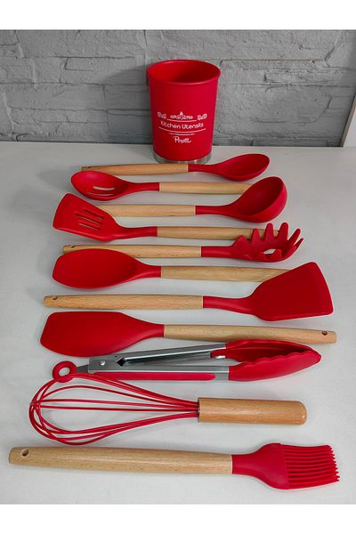 ALANYA HOME DECOR 12 PRC NONSTICK SILICONE KITCHEN UTENSILS - SCOOP SET Non-Stick Silicone Kitchen Utensils Ladle Set
