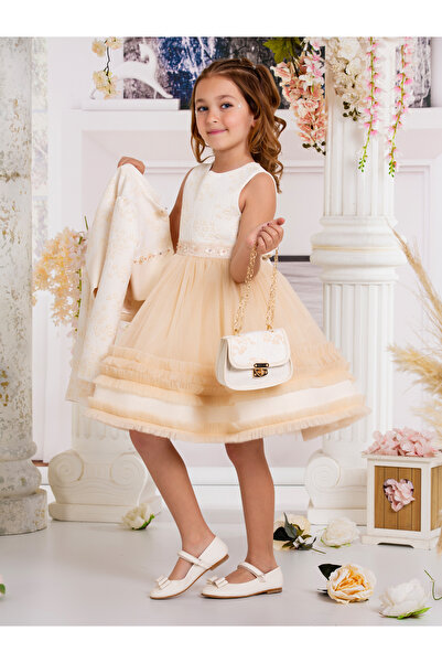 SÜSLÜ PİNK KİDS فستان بناتي مع سترة