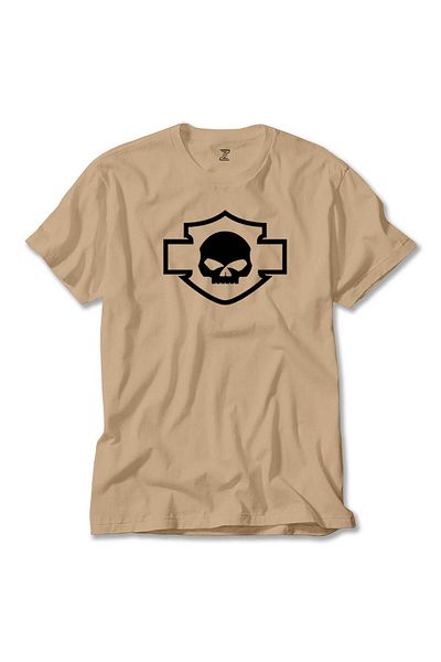 Z zepplin Μπλουζάκι Harley Chopper Motorcycle Skull Cream