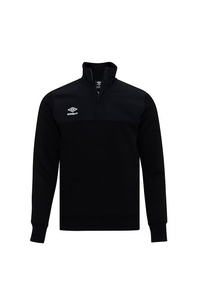 UMBRO Мъжки черен суитшърт с обикновени тройни конци с половин цип Umbro Madra Sweat FC-0202