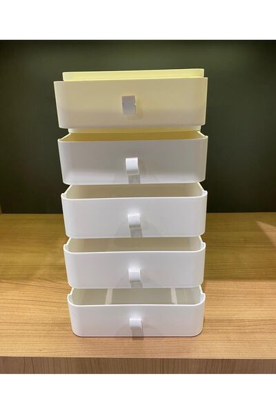 Bayev 5' Drawer Jewelry, Makeup and Cosmetic Organizer Drawer (white), Office Desk Organizer