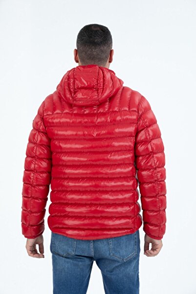 G-FOX Men's Short Fixed Hooded Padded Sports Puffer Jacket 9714