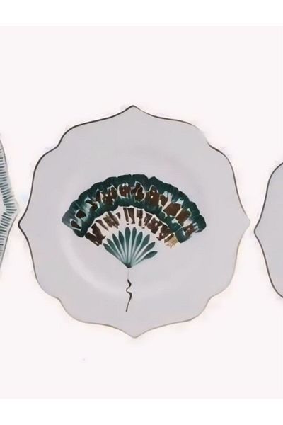 COOKCASE Sembol Floristic Bone China Dinnerware Set SWEET PLATE Ekselans-310