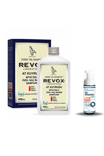 Revox 400ml Shampoo - Anti-Hair Loss Ponytail and Gift Teeth Whitening Foam
