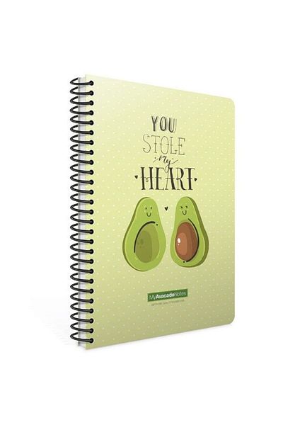 Gıpta Avocado Spiral Cardboard Cover 80 Sheets A4 Lined Notebook Model-5