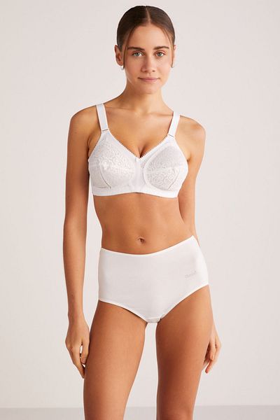 Kom Λευκό χτενισμένο Lycra Compact Bato Slip Panties νέα σεζόν των 6